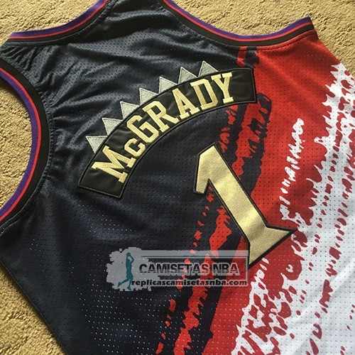 Camiseta Toronto Raptors Tracy Mcgrady Mitchell & Ness Negro Rojo